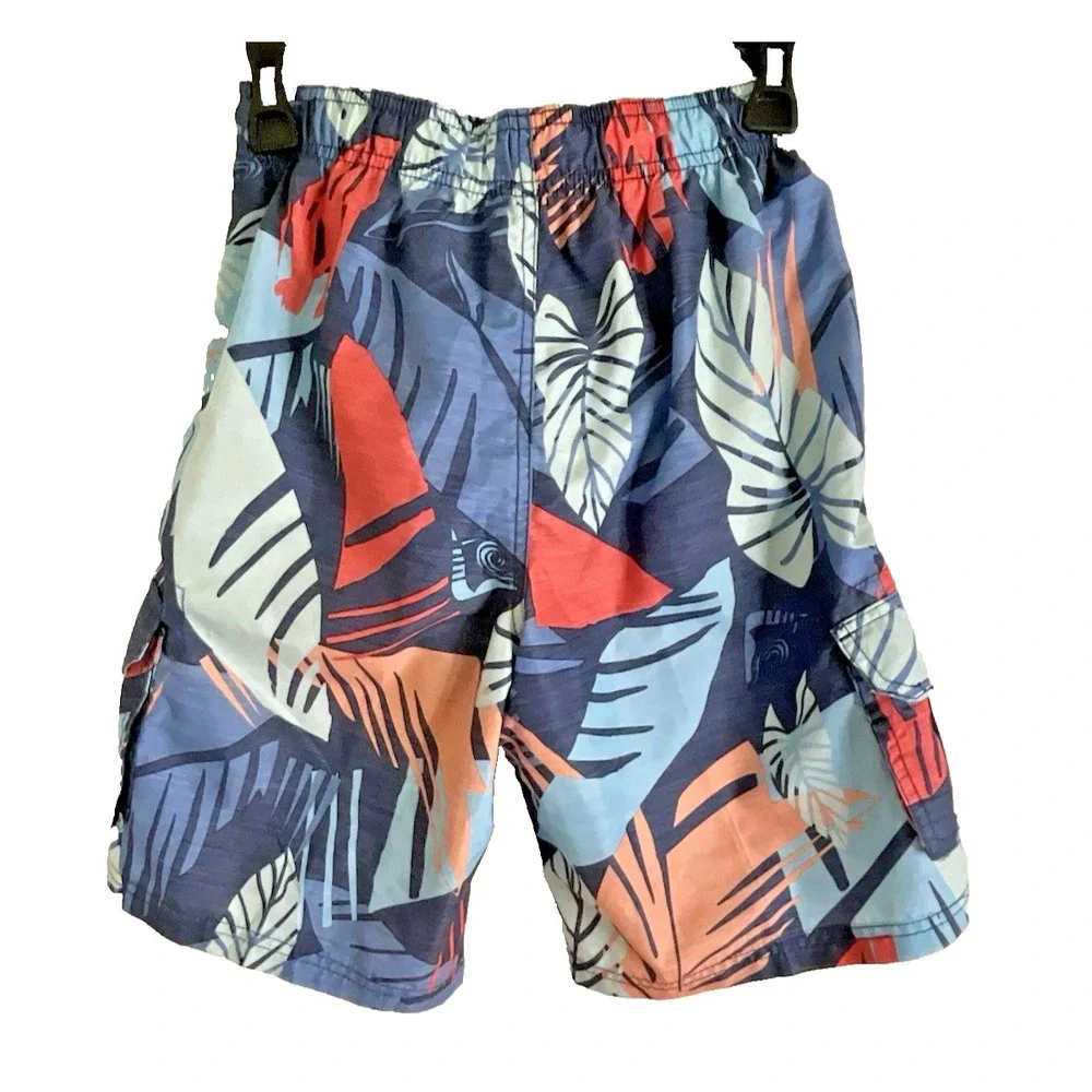 Kanu‎ Surf Swim Trunks Mesh Lined Pockets Beach Pool Swimwear Boys Size L 14/16